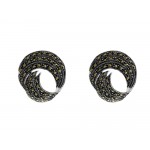 Marcasite Swirl Pendant, Earring, Ring Set