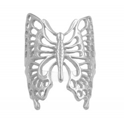 Rolling Large Filigree Butterfly Ring